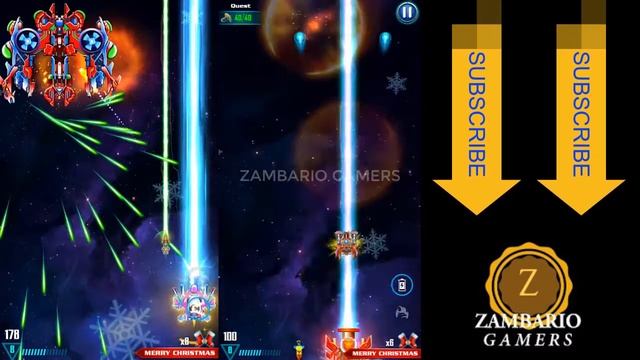 Galaxy Attack Alien Shooter Merry Christmas Event 2020 Level 15 | Dragin Boss | Zambario Gamers смотреть онлайн