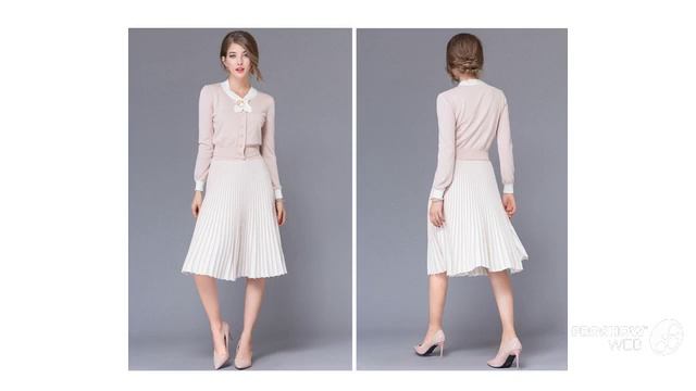 Одежда с AliExpress - элегантная и красивая двойка кофта и юбка смотреть онлайн