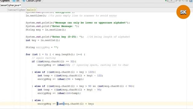 Caesar Cipher Encryption | JAVA Tutorial | ISC Computer | B.Tech Question смотреть онлайн