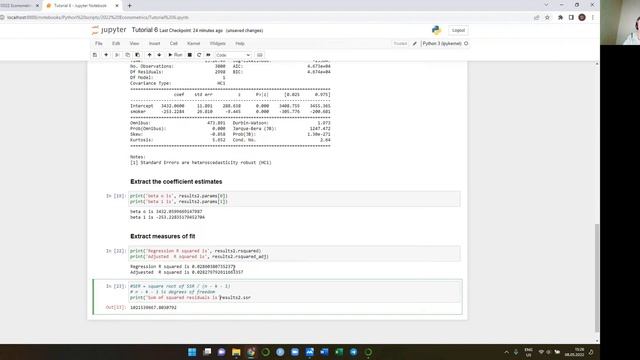 Introduction to Python. Tutorial 5. OLS estimation смотреть онлайн
