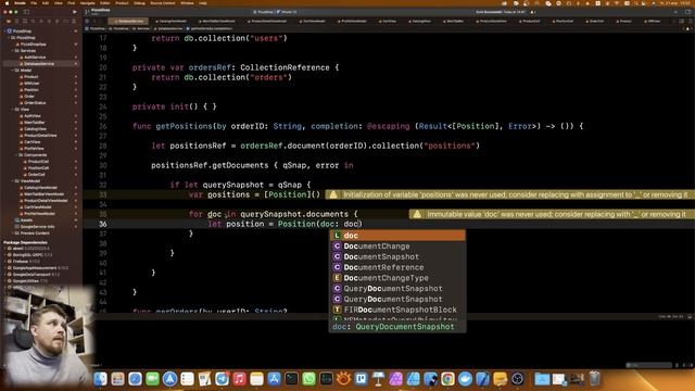 TastyCourse 15 - Получение позиций заказа из базы данных Firebase Firestore в приложении на SwiftUI смотреть онлайн