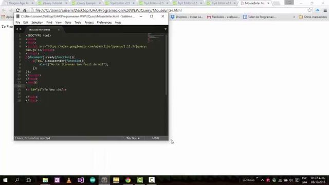 Tutorial JavaScrip+JQuery, Funcion MouseEnter смотреть онлайн