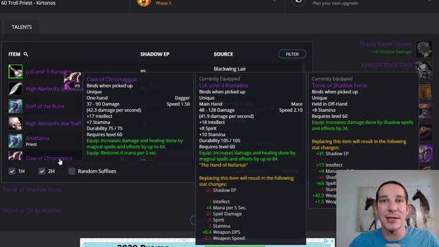 Shadow Priest - Best In Slot - Phase 5 | Wow Classic Guide смотреть онлайн