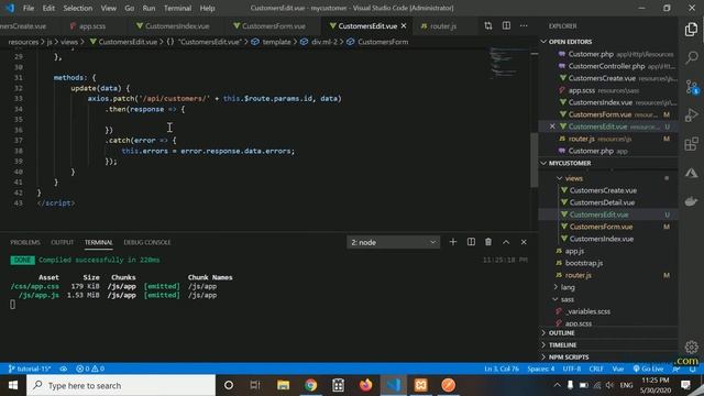 Tutorial Single Page Application SPA dengan Laravel API dan Vue.js #15 смотреть онлайн