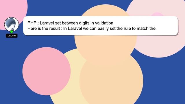 PHP : Laravel set between digits in validation смотреть онлайн