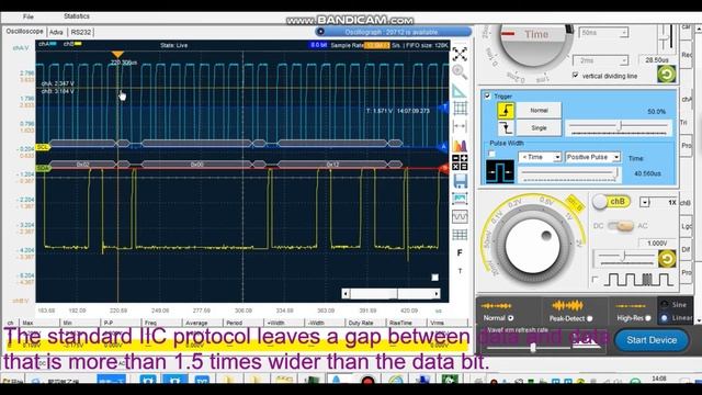 LOTO oscilloscope software function demo "I²C Decoding" смотреть онлайн