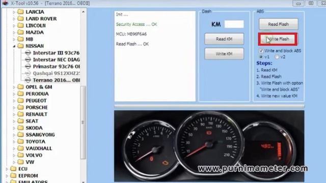 www.X-TOOL.org Nissan Terrano Odometer Programming смотреть онлайн