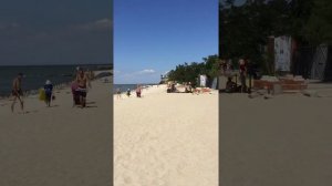 Ейск. Пляж пансионата Приазовье. Азовское море. Таганрогский залив. Ейская коса. Август 2018