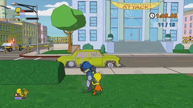 The Simpsons Game (Xbox 360) - Mob Rules (Time Challenge) смотреть онлайн