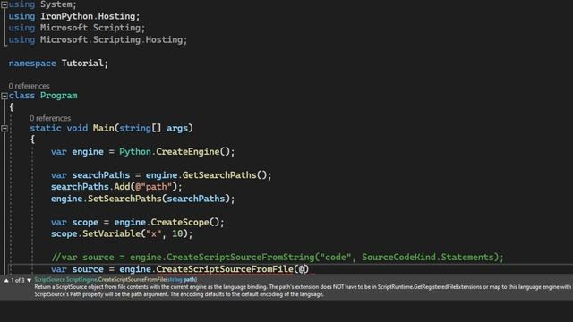C# - IronPython (run Python from C#) Tutorial смотреть онлайн