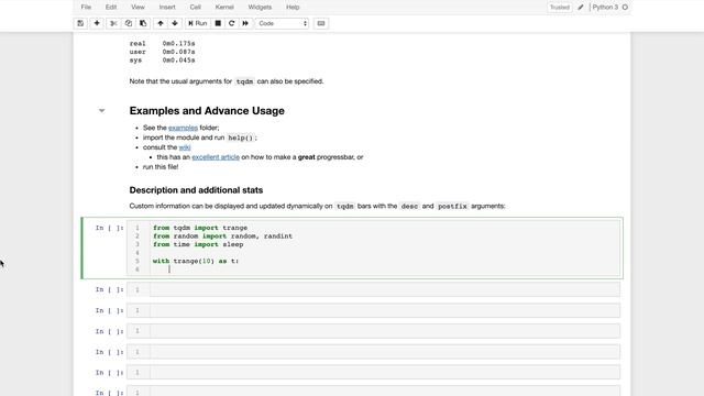 Official tqdm tutorial from the GitHub repository смотреть онлайн