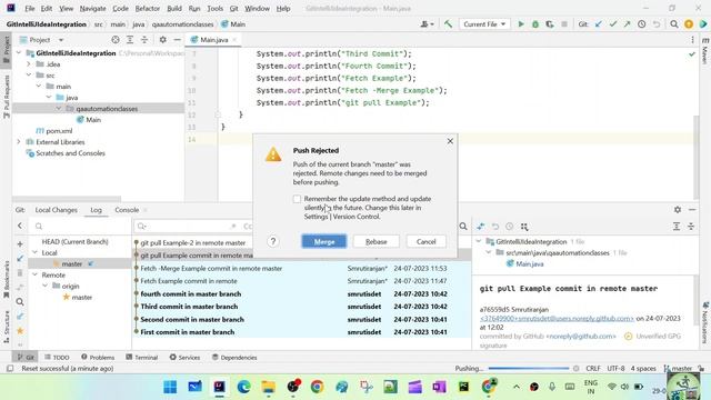 Reset commit| Force Push | Push Rejected смотреть онлайн