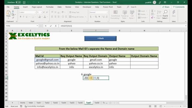 Task 7 - Excel Interview Questions - Text Functions смотреть онлайн