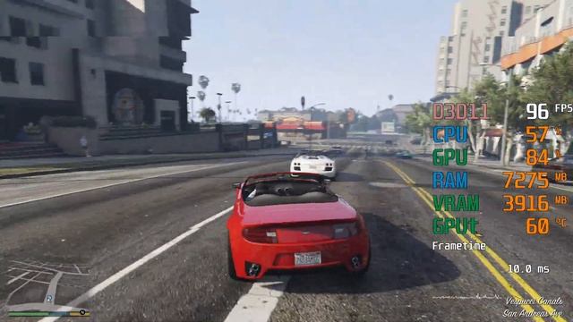 GeForce GTX 1660 -- Intel Core i7-4770K -- Grand Theft Auto V GTA V FPS Test смотреть онлайн