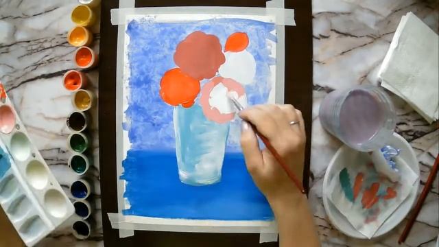 Розы в вазе / speedpaint / артмандарин / правополушарное рисование смотреть онлайн