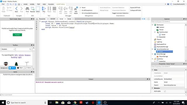 FE Values from the server to the client | Roblox Studio смотреть онлайн
