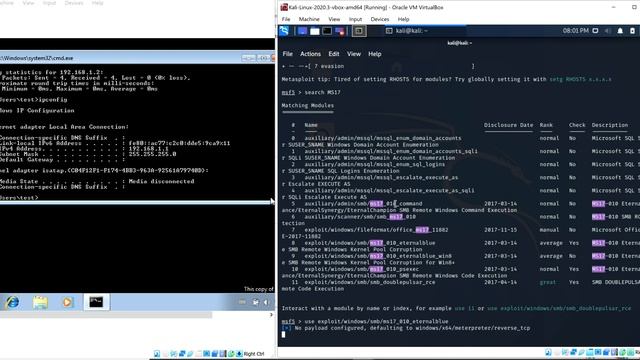 Kali Linux - Win 7 - Meterpreter Shell - Exploit - Payload - Educational Video смотреть онлайн
