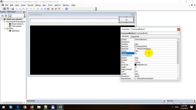How to Load VBA Web Browser in UserForms in Excel 2019 смотреть онлайн