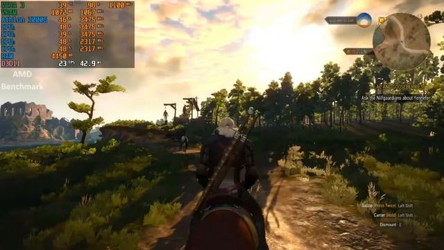 The Witcher 3: Wild Hunt - Athlon 3000G Benchmark смотреть онлайн