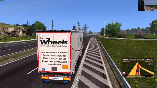 Euro Truck Simulator 2 (1.32) ROMANIA Map 1.4 [1.32] by Mirfi + DLC's & Mods смотреть онлайн
