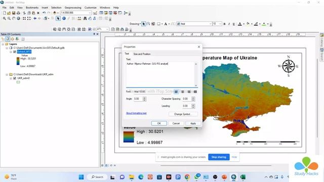 How to make Map Layout in ArcMap || LST map layout in ArcMap || Online training on GEE & ArcGIS смотреть онлайн