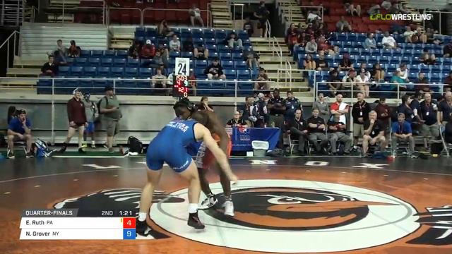 Junior GR 160 Quarter-Finals - Edmond Ruth (PA) vs. Noah Grover (NY) смотреть онлайн