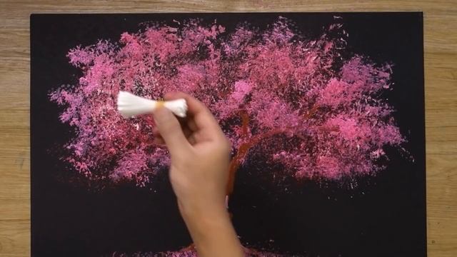 Bath Sponge & Q-tips Painting Technique / How to draw Romantic couple смотреть онлайн