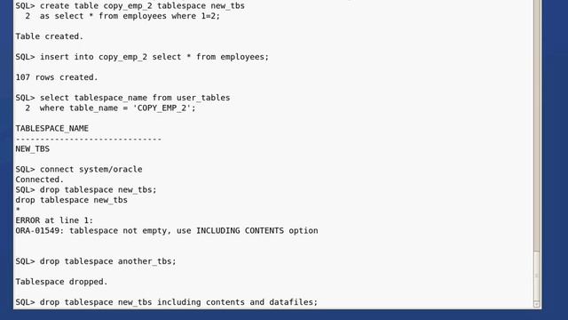 Manage Tablespaces смотреть онлайн