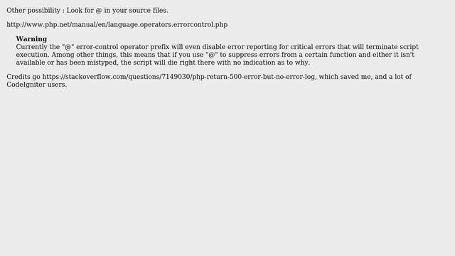 DevOps & SysAdmins: 500 - Internal server error NOT appearing in error.log (or access.log) смотреть онлайн