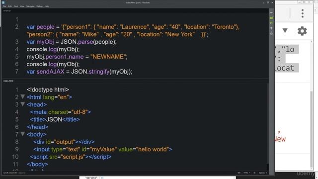 How to use JSON in JavaScript смотреть онлайн