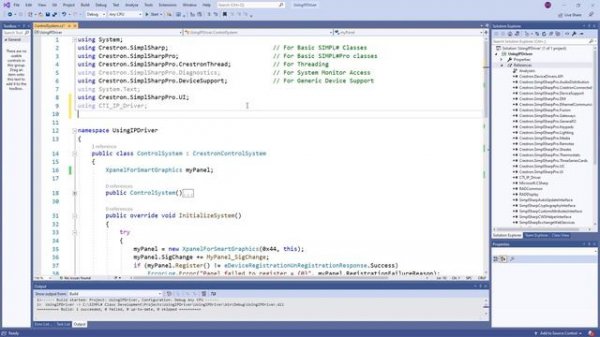 Crestron Drivers: C# Implementation | Add Driver and Connection Status