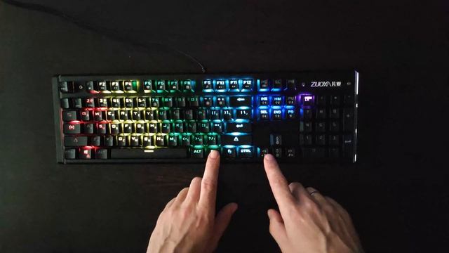 Игровая механическая клавиатура ZUOYA X61 - обзор и тест режимов подсветки смотреть онлайн