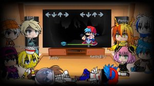 Fandom react to FNF BF vs Evil BF (Gacha Club)