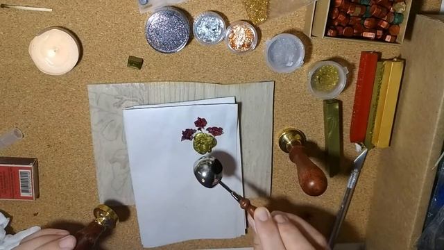 Сургучная печать и сухоцветы. Декорирую конверты. смотреть онлайн