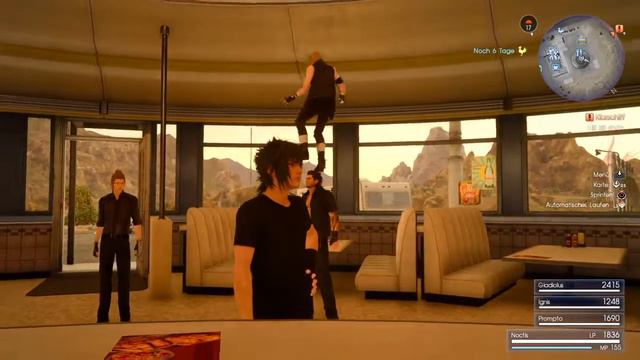 FINAL FANTASY XV Prompto kicking Gladiolus head смотреть онлайн