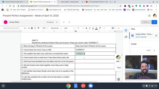Present Perfect-- Week of April 13, 2020 смотреть онлайн
