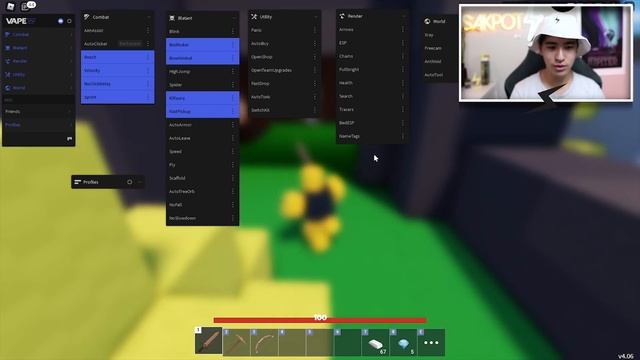 Roblox Bedwars Script GUI With Scaffold, Fly, Killaura! (2023 No Linkvertise) смотреть онлайн