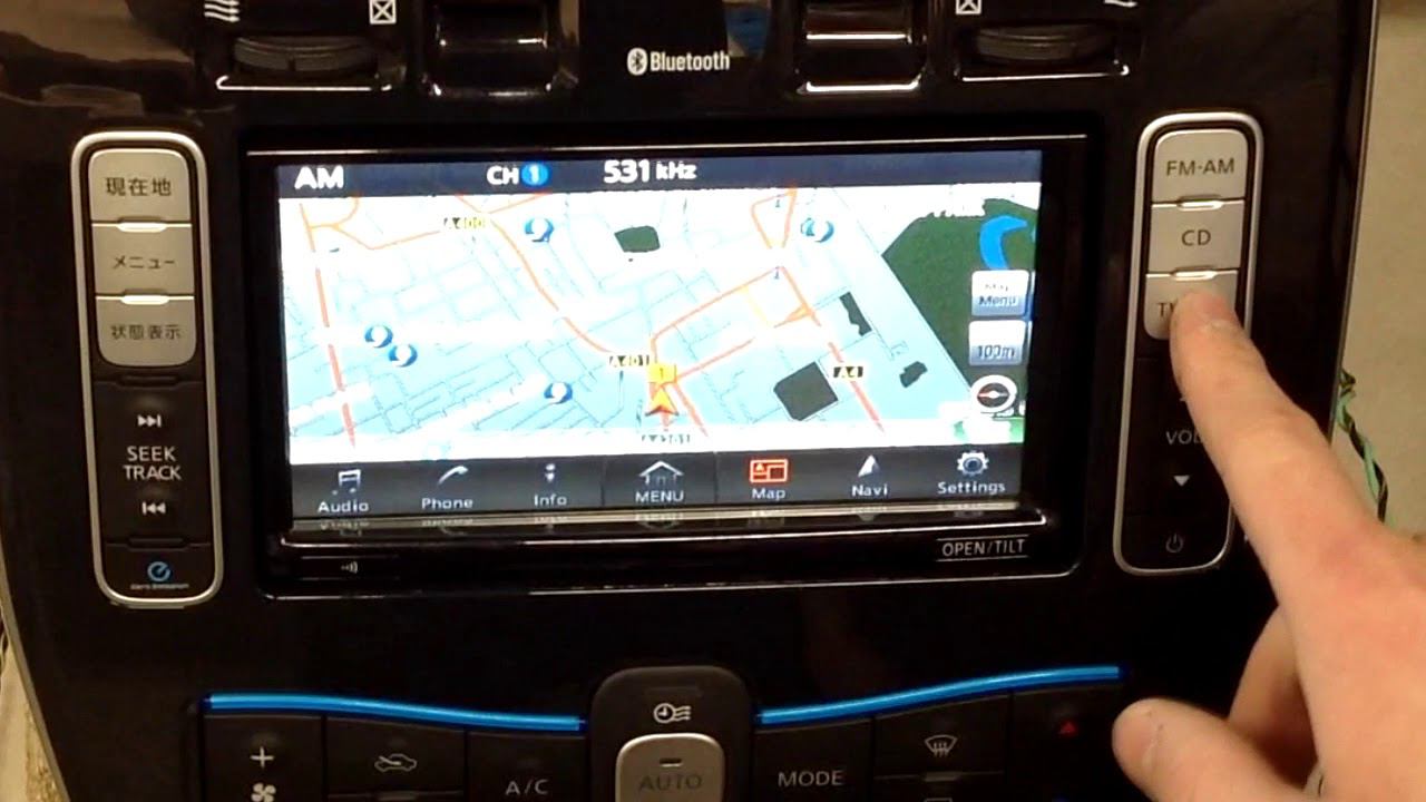 Nissan Leaf 30kw (JP)(2015-17) - the conversion of the Japanese menu in English, radio, map EU. смотреть онлайн