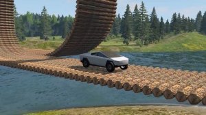 Тачки против кольцевого моста – BeamNG.Drive