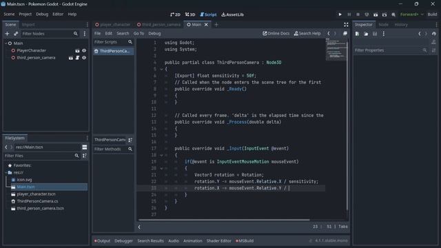 Pokemon RPG in GODOT 3D C# Tutorial Episode 1 3rd person Camera set up смотреть онлайн