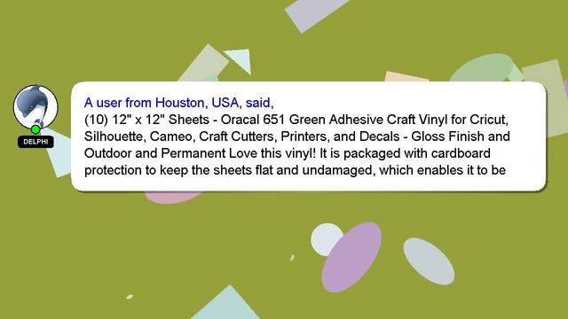 (10) 12" x 12" Sheets - Oracal 651 Green Adhesive Craft Vinyl for Cricut, Silhouette, Cameo, Revie смотреть онлайн