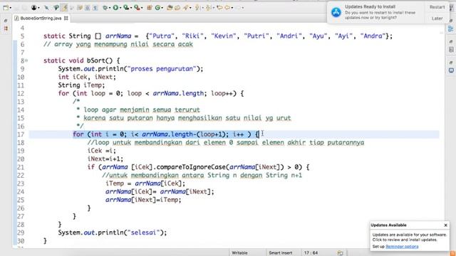 Latihan Bubble Sort pada tipedata String - Algoritma dan Pemrograman смотреть онлайн