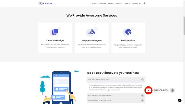 Crysta - Startup Agency and SasS Business WP Theme Lon Kichirou смотреть онлайн
