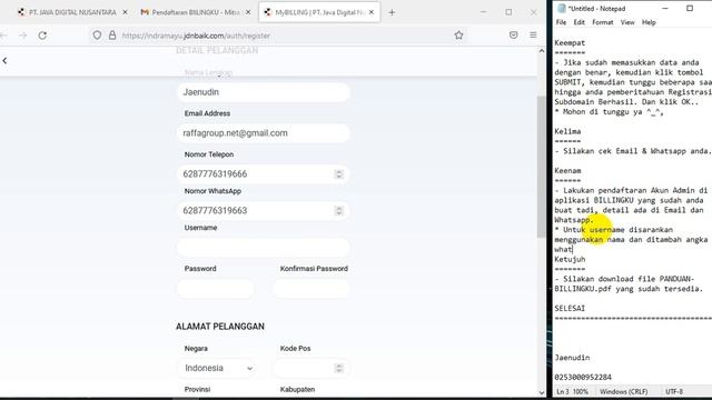 Tutorial Pembuatan Aplikasi BILLINGKU Untuk Mitra JDN (PT. Java Digital Nusantara) смотреть онлайн