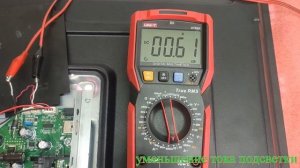 Неисправность драйвера подсветки телевизора V-HOME   32LH0209 по питанию.