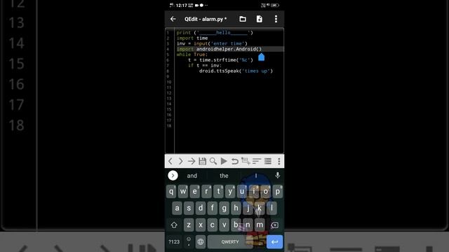 project:make a simple alarm using python programming #python #make_a__using_python #qpython #python смотреть онлайн
