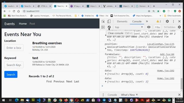 2020 12 09 ReactJs Comparing Objects Two Sum Problem Events 4 Criteria View смотреть онлайн