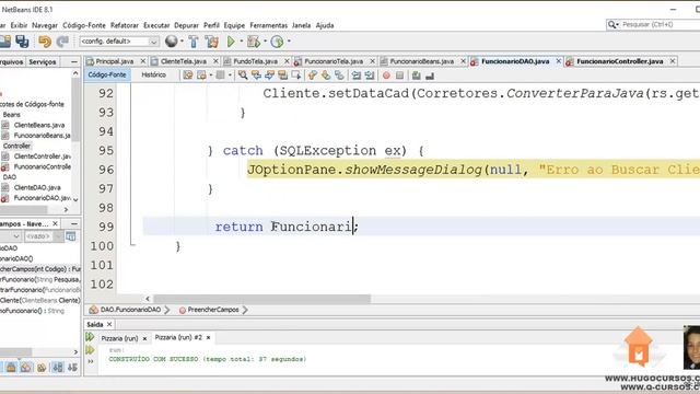 Sistema Pizzaria Java - Aula 11 - Modificando classe de controle смотреть онлайн