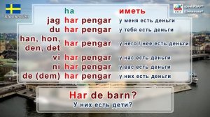 Урок 2. Шведский язык за 7 уроков для начинающих. Глагол ha (иметь). Елена Шипилова.