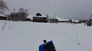 Мотобуксировщик Мужик по целому снегу! Как управлять?